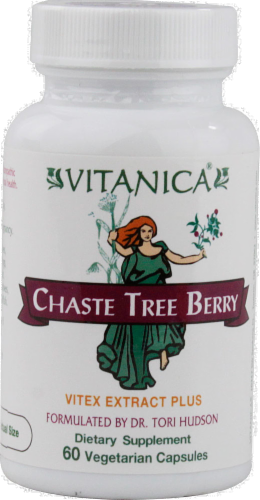 Vitanica Chaste Tree Berry Dietary Supplement Capsules Perspective: front