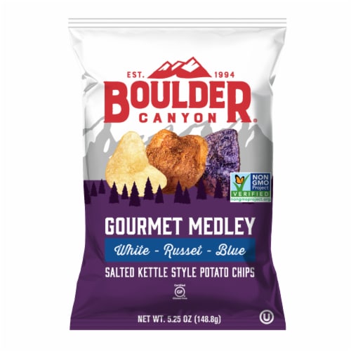 Boulder Canyon Gourmet Medley Kettle Style Potato Chips Perspective: front