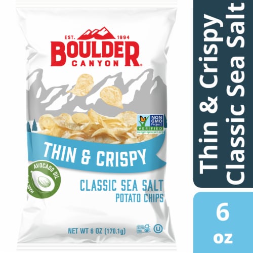 Boulder Canyon® Classic Sea Salt Thin & Crispy Potato Chips Perspective: front