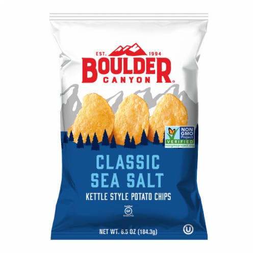 Boulder Canyon Classic Sea Salt Kettle Chips Perspective: front
