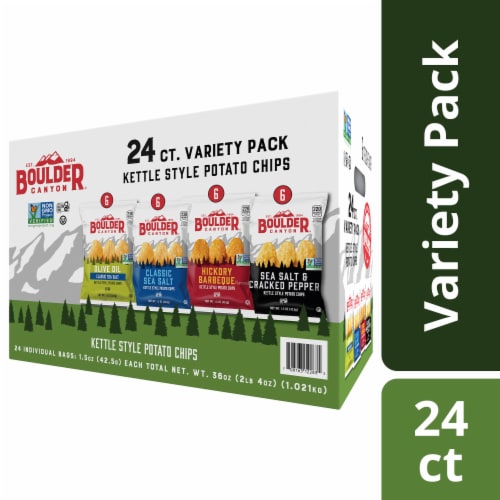 Boulder Canyon® Potato Chips Variety Pack Perspective: front
