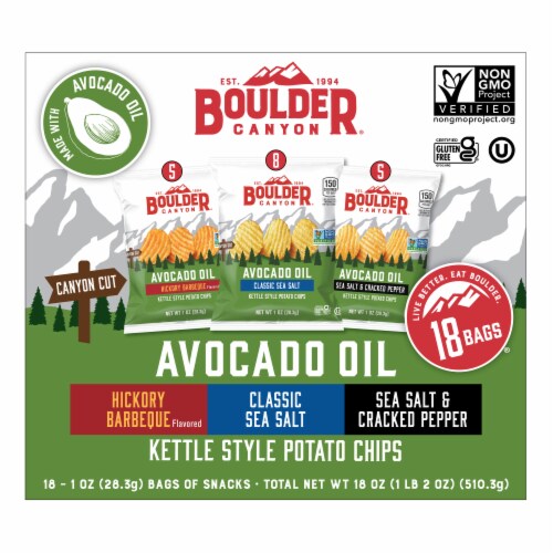 Boulder Canyon® Avocado Oil Kettle Potato Chips Variety Pack