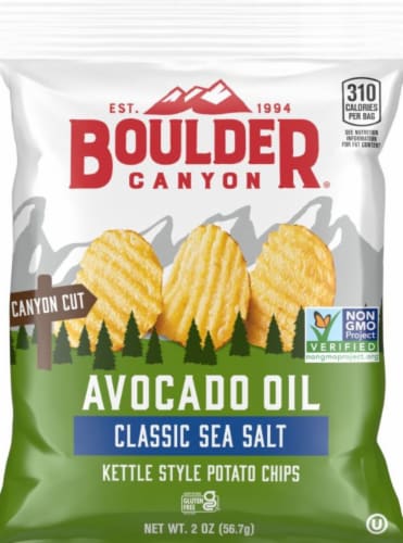 Boulder Canyon® Avocado Oil Classic Sea Salt Kettle Style Potato Chips Perspective: front
