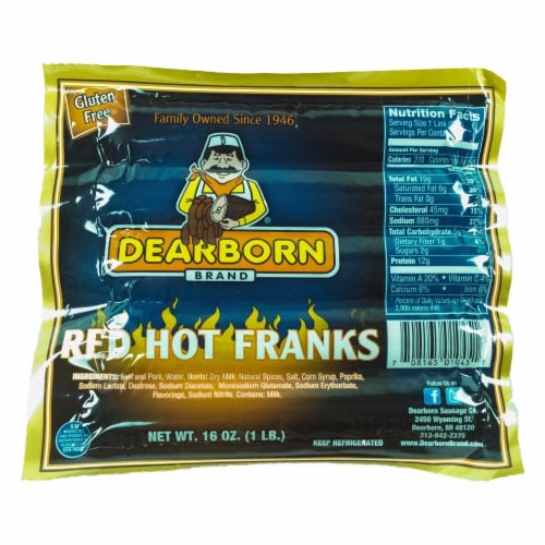 Dearborn® Red Hot Franks Perspective: front