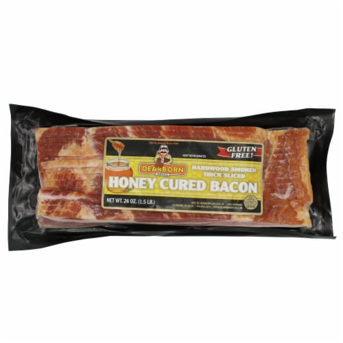 Dearborn Honey Cured Gluten Free Thick Sliced Bacon Perspective: front