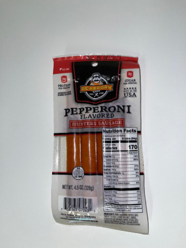 Dearborn Pepperoni Flavored Hunter Sausage Perspective: front