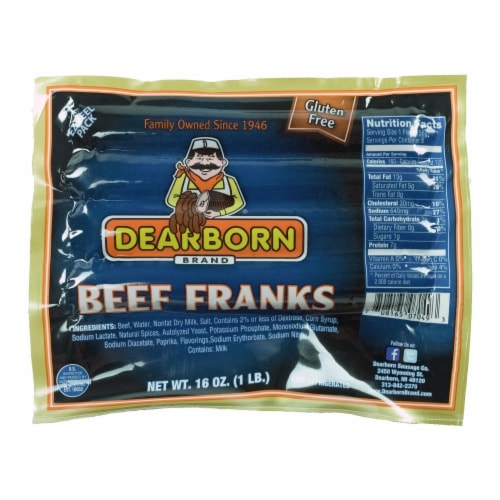 Dearborn Beef Franks Perspective: front