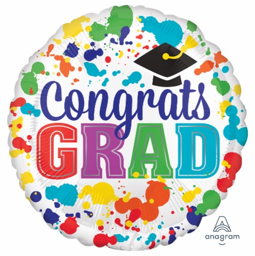 Anagram Congrats Grad Foil Balloon Perspective: front
