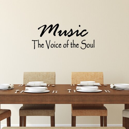 VWAQ Music Is The Voice of the Soul Vinyl Wall Decal Perspective: front
