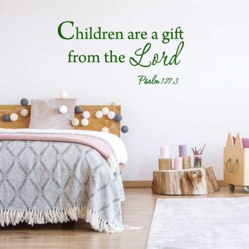 VWAQ Children are a gift from the Lord Wall Quotes Decal Perspective: front