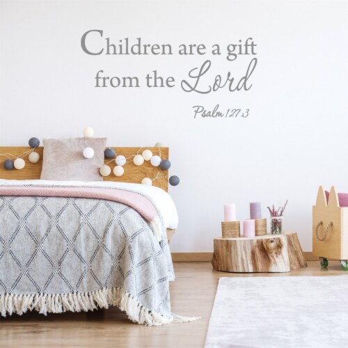 VWAQ Children are a gift from the Lord Wall Quotes Decal Perspective: front