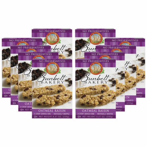 Sunbelt Bakery Oatmeal Raisin Chewy Granola Bars, (10-Boxes) Perspective: front