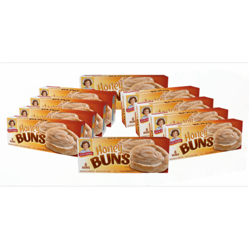 Little Debbie Honey Buns, 10 Boxes, 60 Individually Wrapped Breakfast Pastries Perspective: front