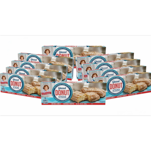 Little Debbie Glazed Donut Sticks, 10 Boxes, 60 Individually Wrapped Sweet Glaze Donuts Perspective: front