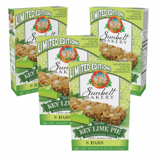 Sunbelt Bakery Key Lime Pie Seasonal Chewy Granola Bars, (4-Boxes) Perspective: front