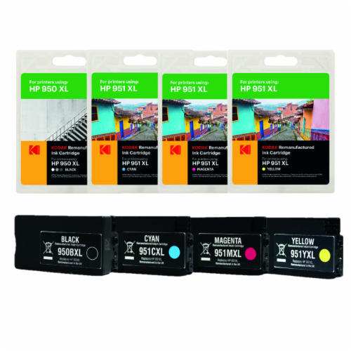 KODAK Compatible Ink Cartridge Replacement for HP951XL/950XL Convenience Bundle Perspective: front