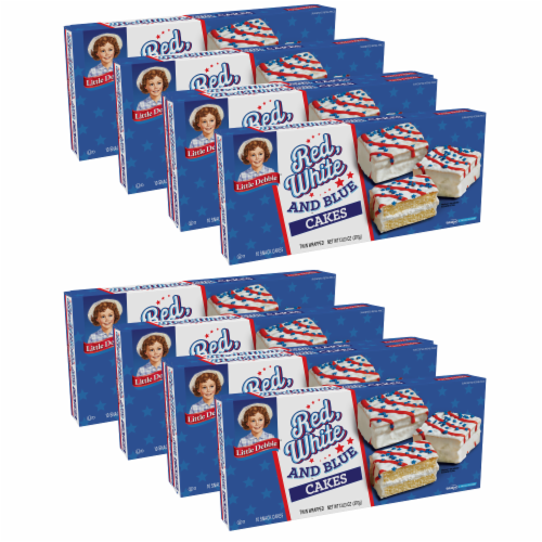 Little Debbie Red, White and Blue Cakes, 8 Boxes, 80 VanillaFlavored