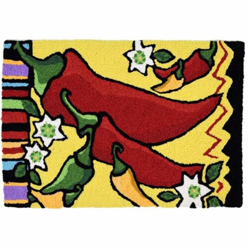 Jellybean JB-AHM001 20 x 30 in. Fiesta Peppers Indoor & Outdoor Accent Rug Perspective: front