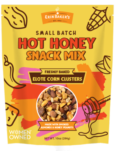 Erin Baker's Small Batch Hot Honey Snack Mix Perspective: front