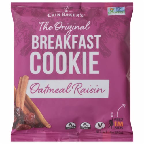 Erin Baker's® The Original Oatmeal Raisin Breakfast Cookie Perspective: front
