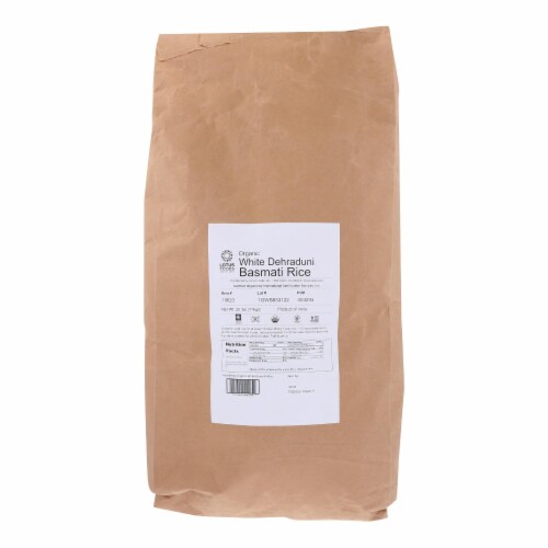 Lotus Foods Rice Organic White Basmati - Single Bulk Item - 25LB Perspective: front