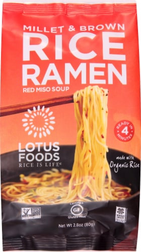 Lotus Foods Millet & Brown Rice Ramen Perspective: front