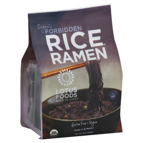 Lotus Foods Organic Forbidden Black Rice Ramen Noddles Perspective: front