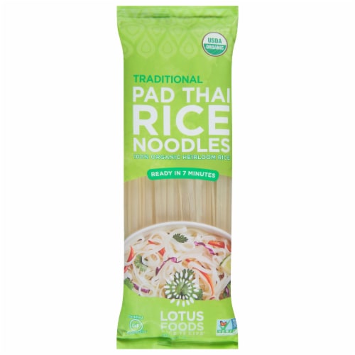 Lotus Foods Organic Traditional Pad Thai Rice Noodles Perspective: front