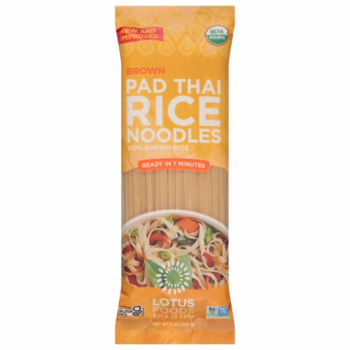Lotus Foods Organic Pad Thai Brown Rice Noodles Perspective: front