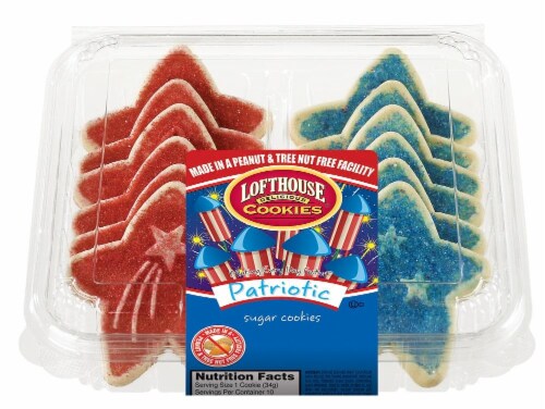 Lofthouse Patriotic Sugar Cookies 10 Count Perspective: front