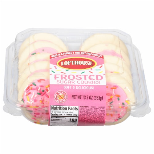 Lofthouse Pink Frosted Sugar Cookies Perspective: front