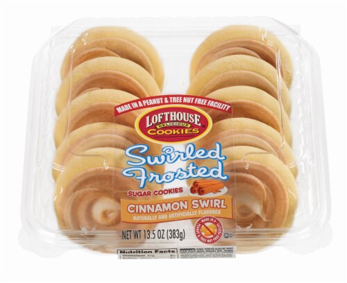 Lofthouse Cinnamon Swirled Frosted Sugar Cookies Perspective: front