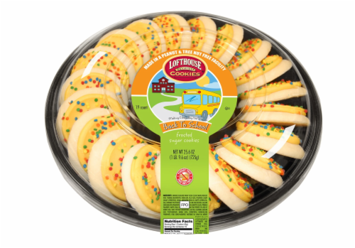 Lofthouse Back to School Frosted Sugar Cookies Perspective: front