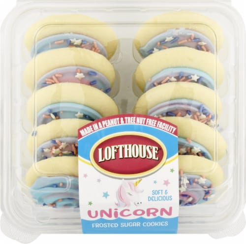 Lofthouse Celebration Unicorn Frosted Sugar Cookies Perspective: front