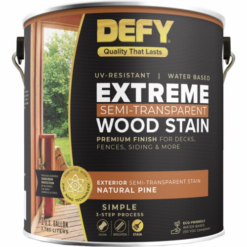 DEFY Extreme Wood Stain Natural Pine gal Perspective: front