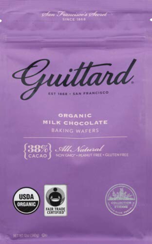 Guittard - Baking Wafer Milk Chocolate 38% Organic - 12 Ounce (Pack of 1) Perspective: front