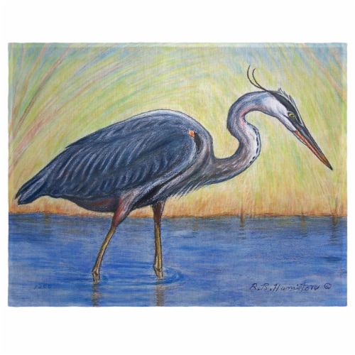 Betsy Drake PM027 Great Blue Heron Place Mat - Set of 4 Perspective: front