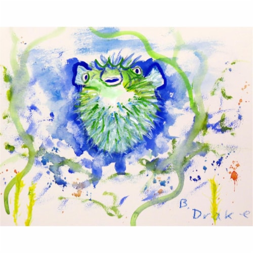 Betsy Drake PM541 Spiney Puffer Place Mat - Set of 4 Perspective: front