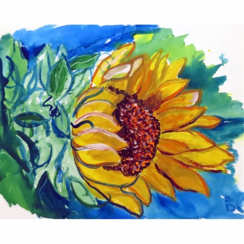 Betsy Drake PM544 Windy Sunflower Place Mat - Set of 4 Perspective: front
