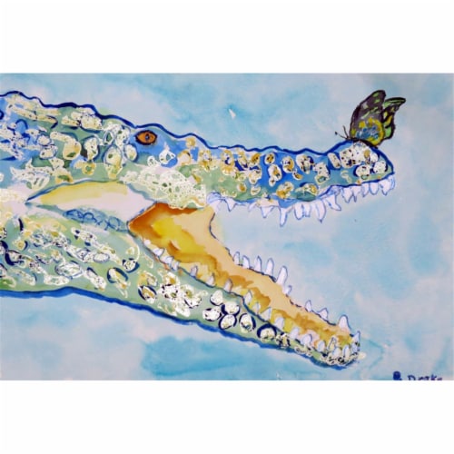 Betsy Drake PM548 Croc & Butterfly Place Mat - Set of 4 Perspective: front
