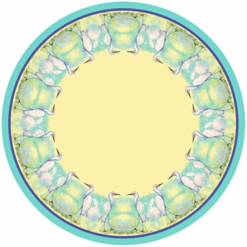 Betsy Drake TR025G 68 in. Egret Round Table Cloth Perspective: front