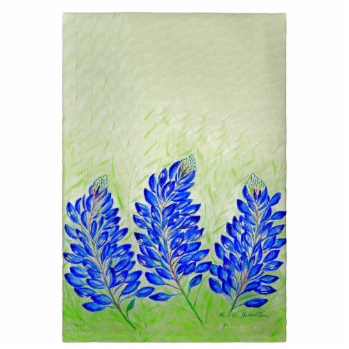 Betsy Drake GT192 Blue Bonnets Guest Towel Perspective: front