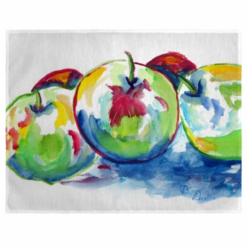 Betsy Drake PM818 Three Apples Place Mat - Set of 4 Perspective: front