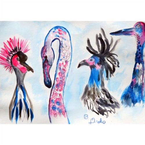 Betsy Drake PM829 Loony Birds Place Mat - Set of 4 Perspective: front