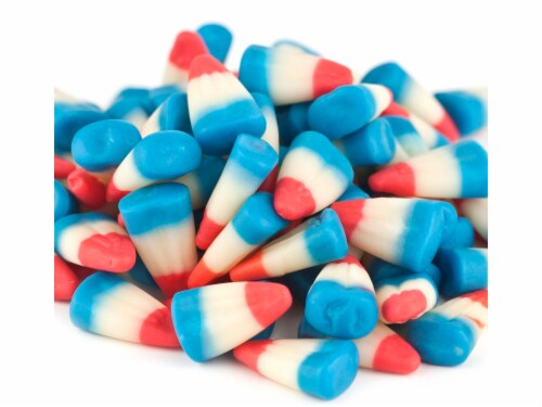 Patriotic Candy Corn 1 pound red white blue raspberry lemonade candy Perspective: front