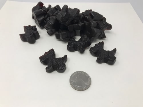 Black Licorice Scottie Dogs 1 pound licorice juju candy Perspective: front