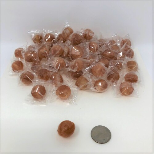 Ginger Balls wrapped hard candy 1 pound ginger bulk candy Perspective: front