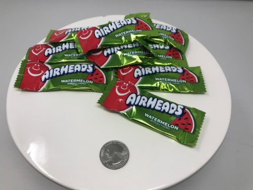 Mini Airheads Watermelon flavor 2 pounds bulk Air Heads Perspective: front