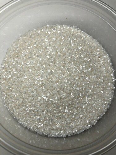 Sugar Crystalz White Diamonds Crystals Bakery Topping Sprinkles 1 pound Perspective: front