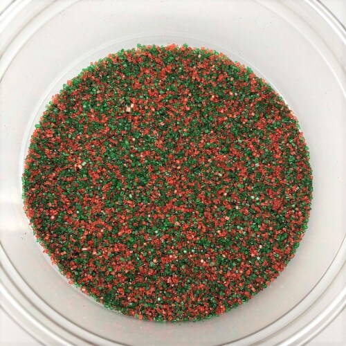 Christmas Sanding Sugar Red Green Blend Topping Sprinkles 1 pound colored sugar Perspective: front